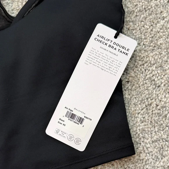 NWT ALO Yoga Black Sports Bra - Picture 2 of 5